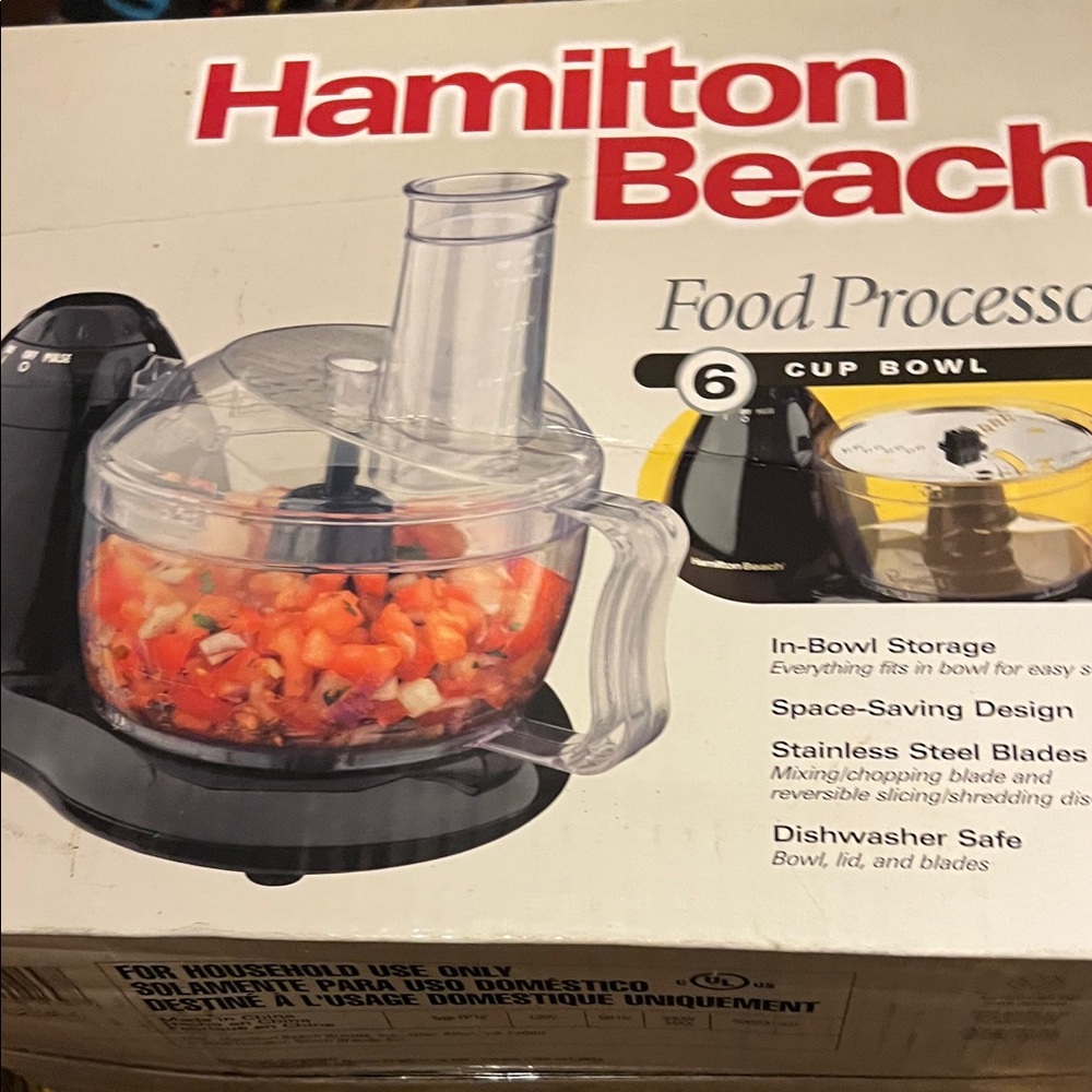 Hamilton Beach Black and Clear Food Processor